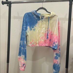Tie-Dye Bahamas Cropped Hoodie